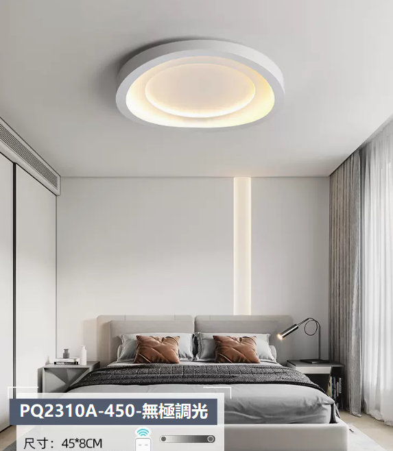 Hot Selling Ceiling Lamp (PQ2310 A White_Bedroom 45CM Remote Control [Stepless Dimming])