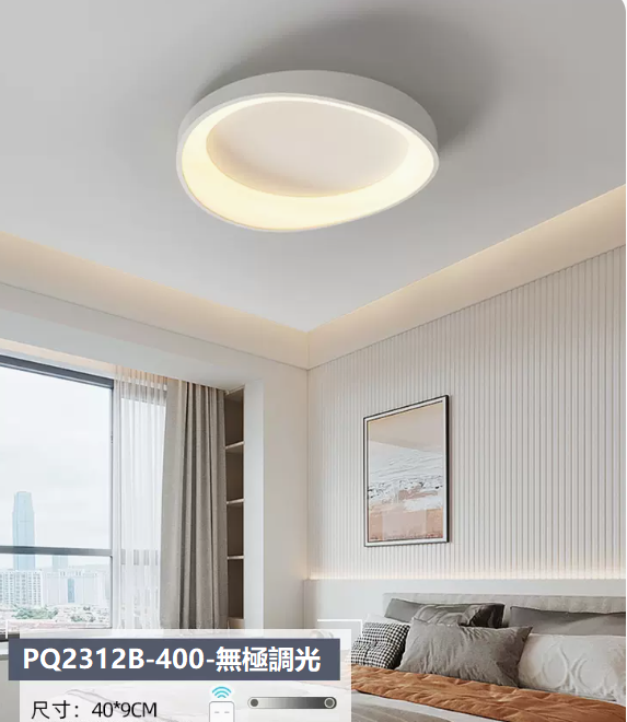 Hot Selling Ceiling Lamp (PQ2312 B Style White_Bedroom 40CM Remote Control [Infinitely Dimmable])