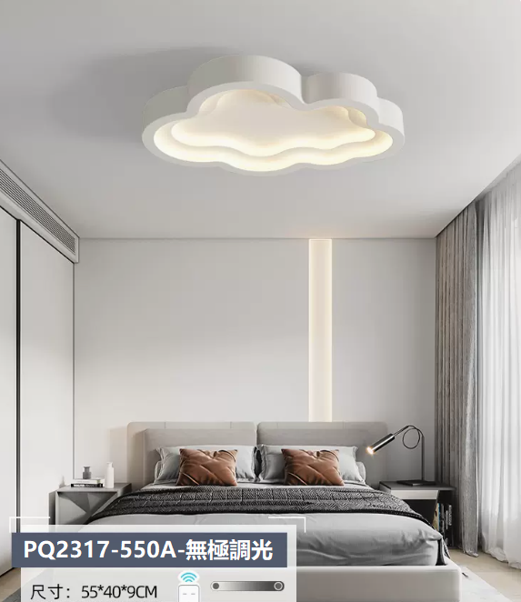Hot Selling Ceiling Lamp (PQ2317 A White_Bedroom 55CM Remote Control [Infinitely Dimmable])