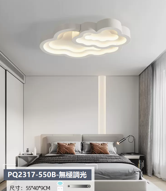 Hot Selling Ceiling Lamp (PQ2317 B Style White_Bedroom 55CM Remote Control [Infinitely Dimmable])
