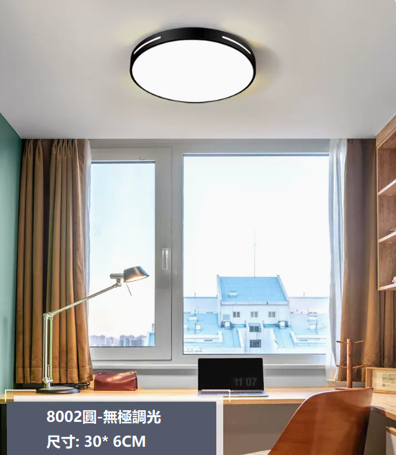 Hot Selling Ceiling Lamp (8002 Round_Bedroom 30CM Remote Control [Infinitely Dimmable])