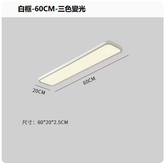 熱賣吸頂燈（白框60CM_三色變光）