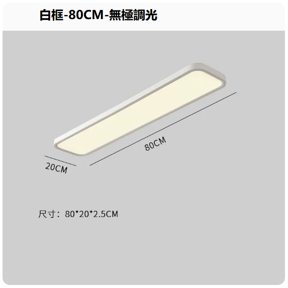 熱賣吸頂燈（白框80CM_無極調光）