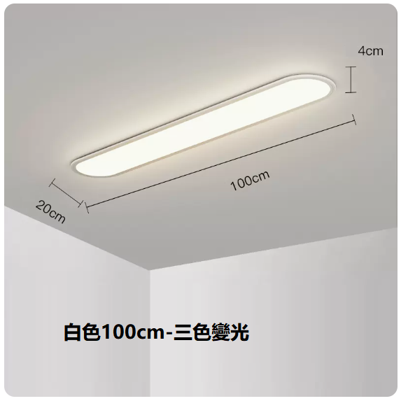 熱賣吸頂燈（白色100CM三色變光）