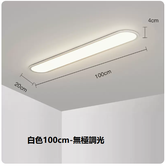 熱賣吸頂燈（白色100CM無極調光）