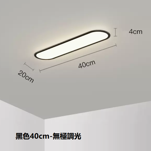 熱賣吸頂燈（黑色40CM無極調光）