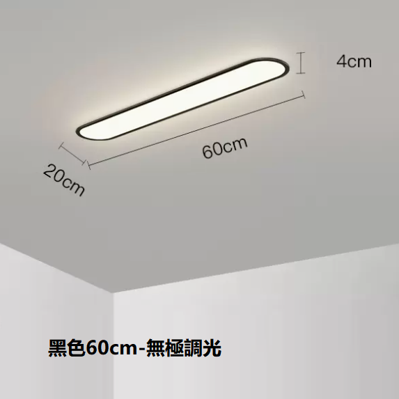 熱賣吸頂燈（黑色60CM無極調光）