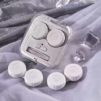 爆款隱形眼鏡清洗器（【透明款】白（多配2個清洗倉））（尺寸82mm*84mm*35mm）