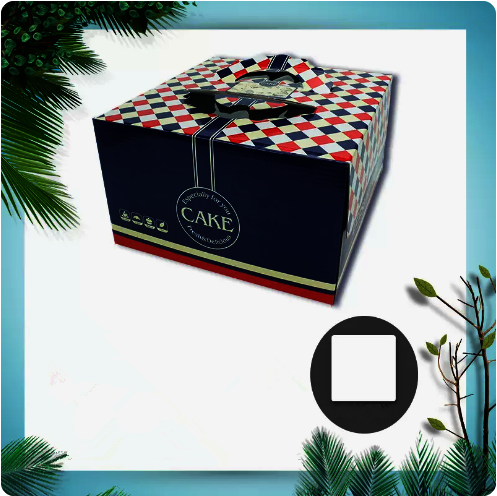爆款海軍風蛋糕盒（8寸）（規格：25*25*15CM）