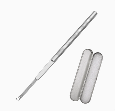 Hot Push Ear Picking Artifact Ear Picking Scoop Ear Picking Tool (Specifications: Adult Style, Cool Silver - 3-stage Innovative Ear Picking Scoop)