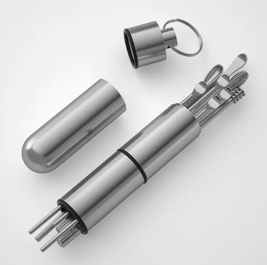 Hot Push Ear Picking Magic Ear Picking Ear Picking Tool (Specifications: Portable Ear Picking, Silver Ear Picking 9-piece Set)