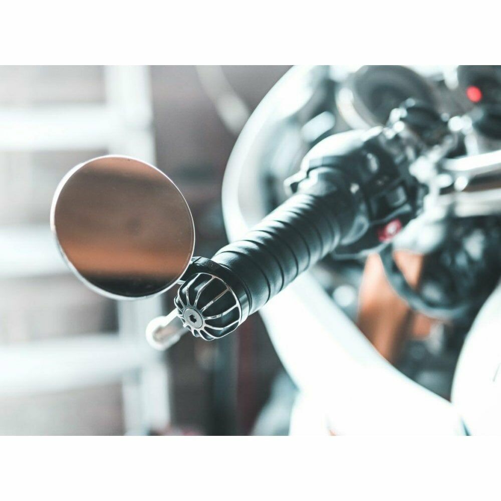 Motone 水冷凱旋專用 把手端 端子蓋 皇冠 - 黑銀