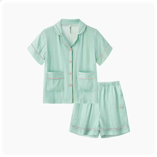 熱推兒童睡衣家居服套裝【薄荷青【送同款眼罩】（尺碼:110-160碼）(下單後請聯絡客服確認發貨尺碼)
