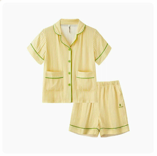 熱推兒童睡衣家居服套裝【黃色【送同款眼罩】（尺碼:110-160碼）(下單後請聯絡客服確認發貨尺碼)