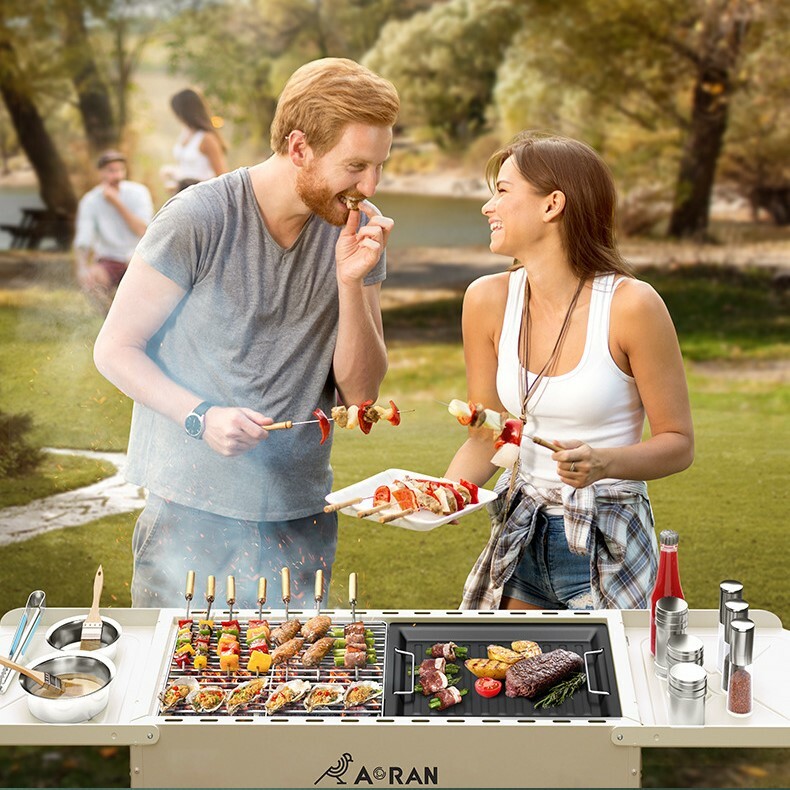 《4565》高顏值 可折疊攜帶式露營烤肉架