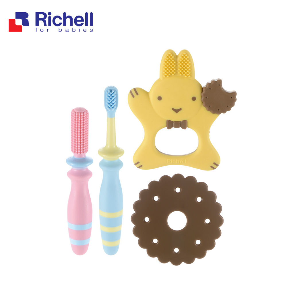 【Richell 利其爾】 輔助型牙刷套組_3M~8M