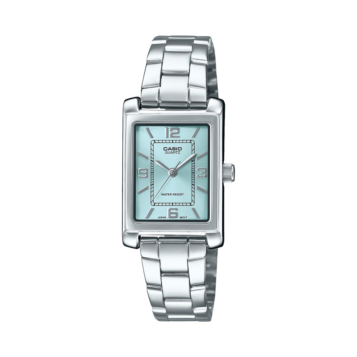 Casio LTP-1234DD-2A 21mm 女裝 冰藍色 小方錶 鋼帶錶 復古錶