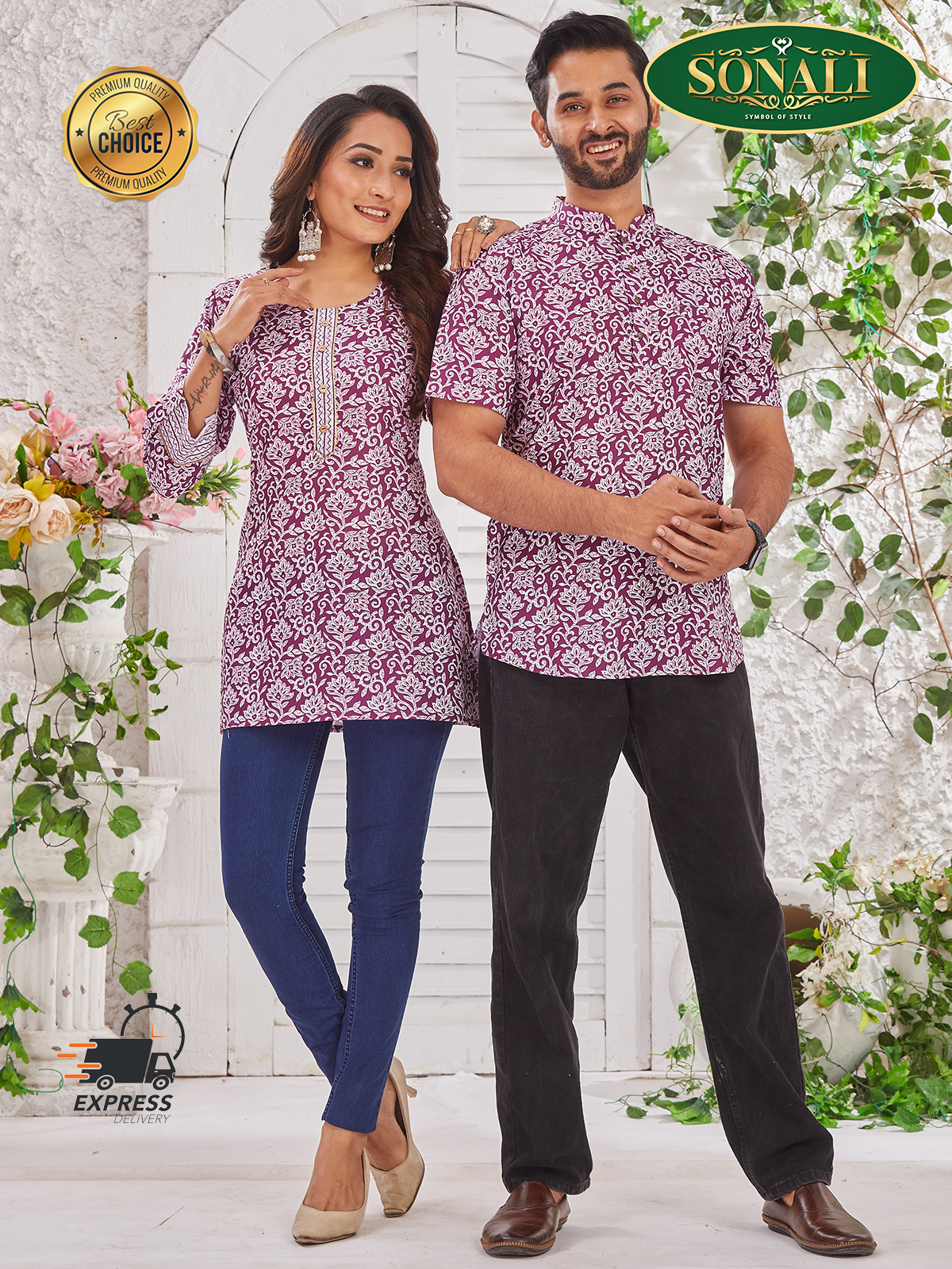 [READY STOCK] Sonali Premier Quality Couples Collections Men's Top / Women's Top - Q1914,Q1915
