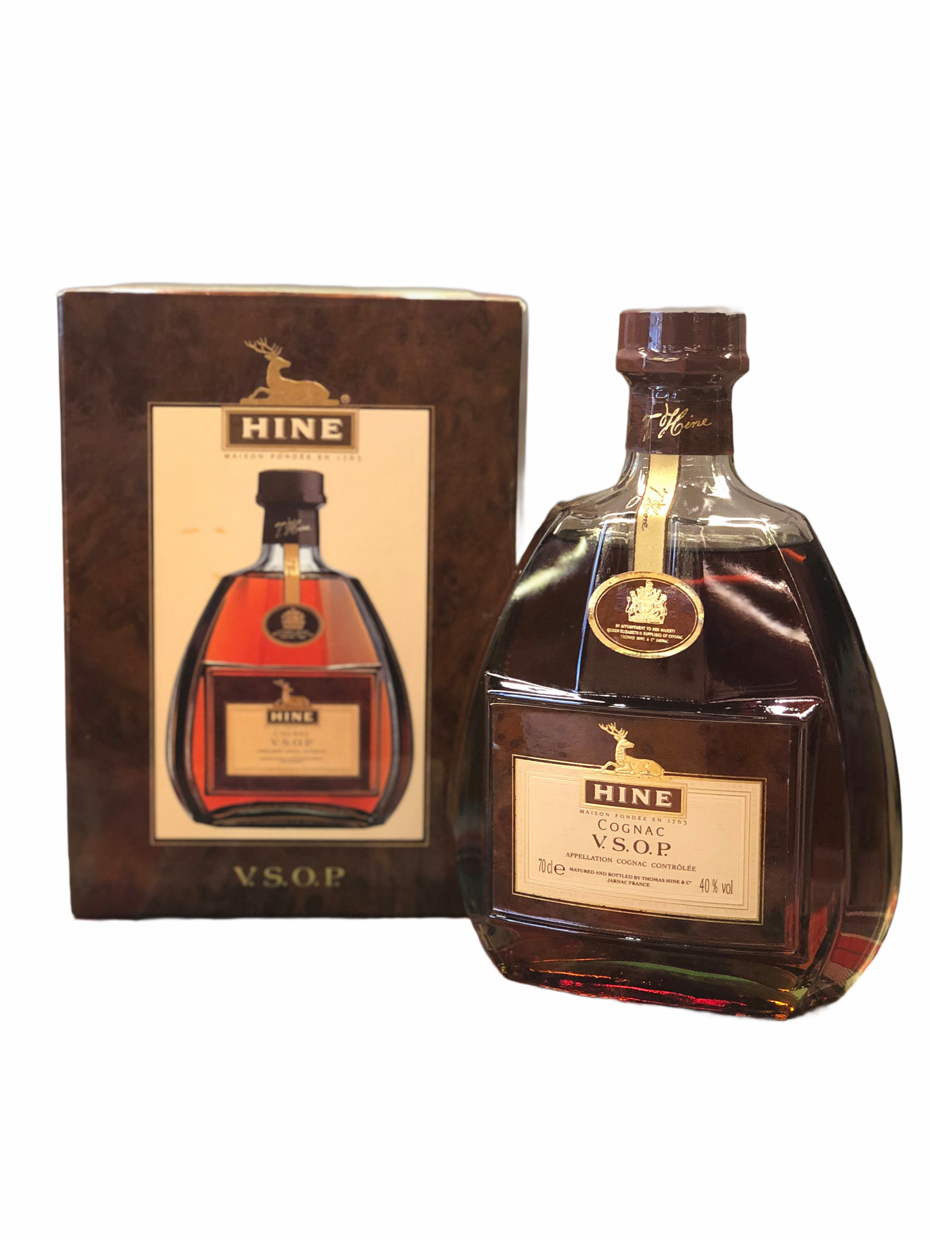 HINE  VSOP Cognac 御鹿 VSOP 乾邑 舊裝90' s