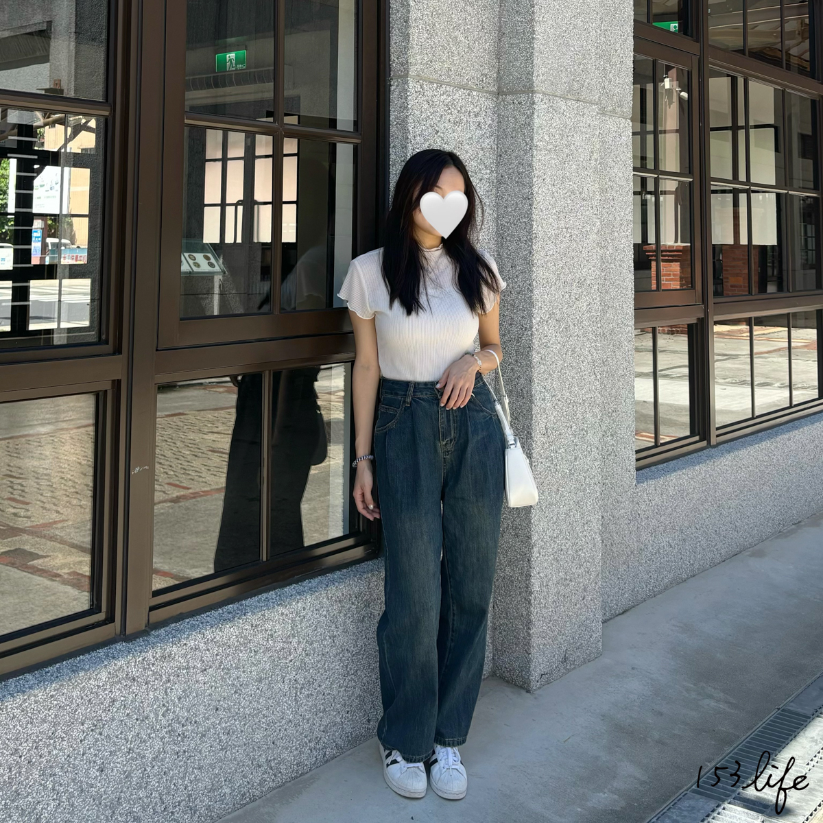 [深藍色]小個子天絲牛仔高腰顯瘦寬褲(九分/長款) XXS-L