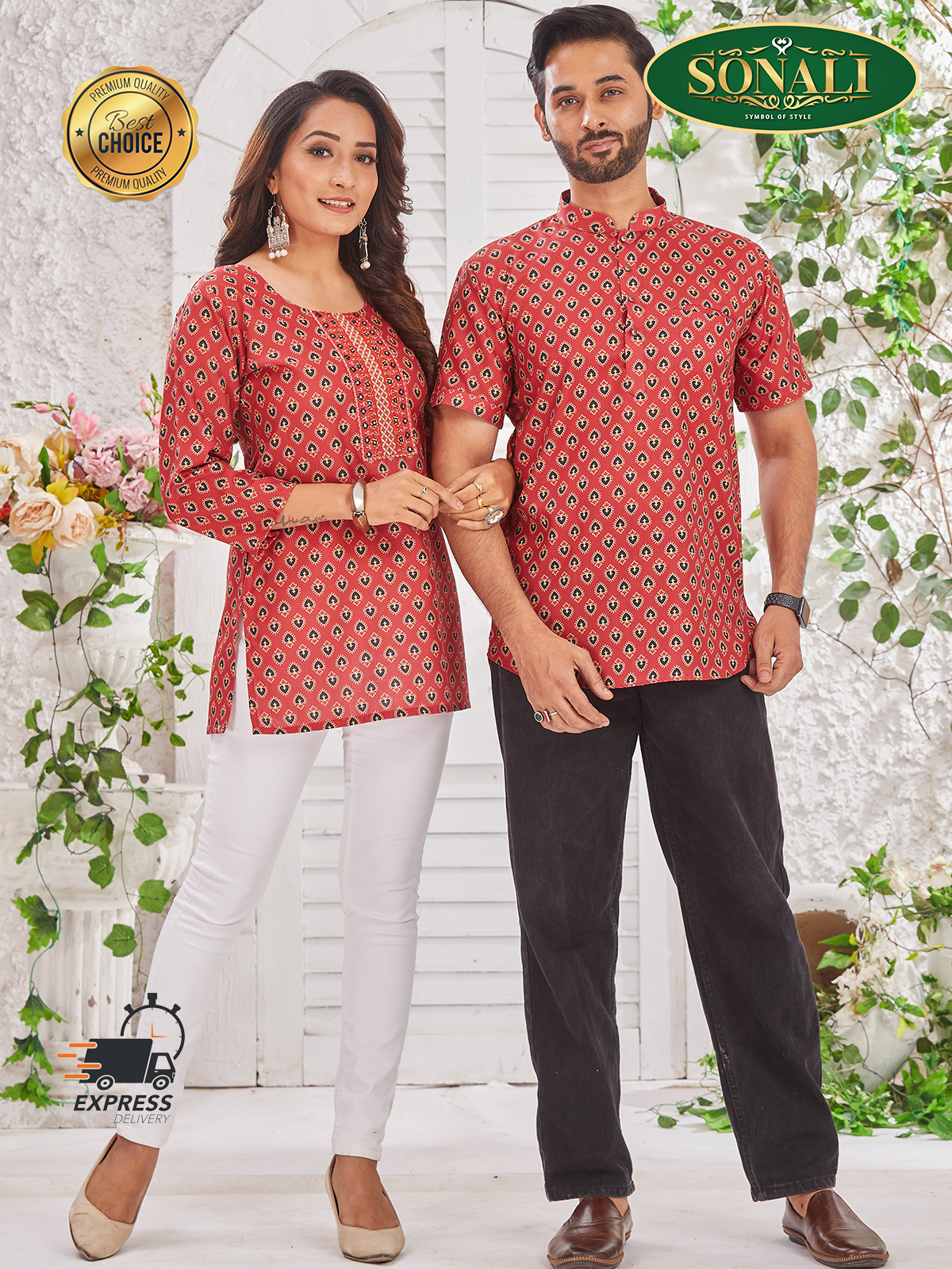 [READY STOCK] Sonali Premier Quality Couples Collections Men's Top / Women's Top - Q1916,Q1917