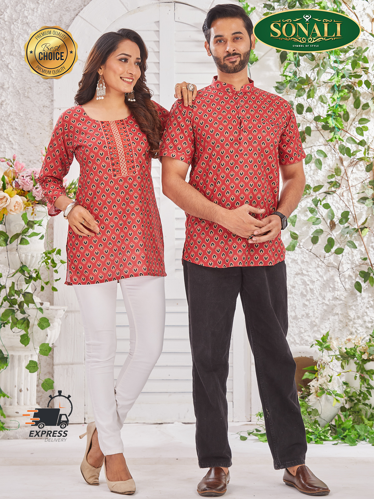 [READY STOCK] Sonali Premier Quality Couples Collections Men's Top / Women's Top - Q1916,Q1917
