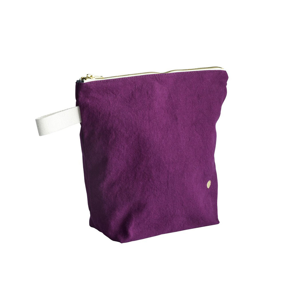 法國La cerise sur le gâteau 有機棉防水手提收納袋-神秘紫(小)