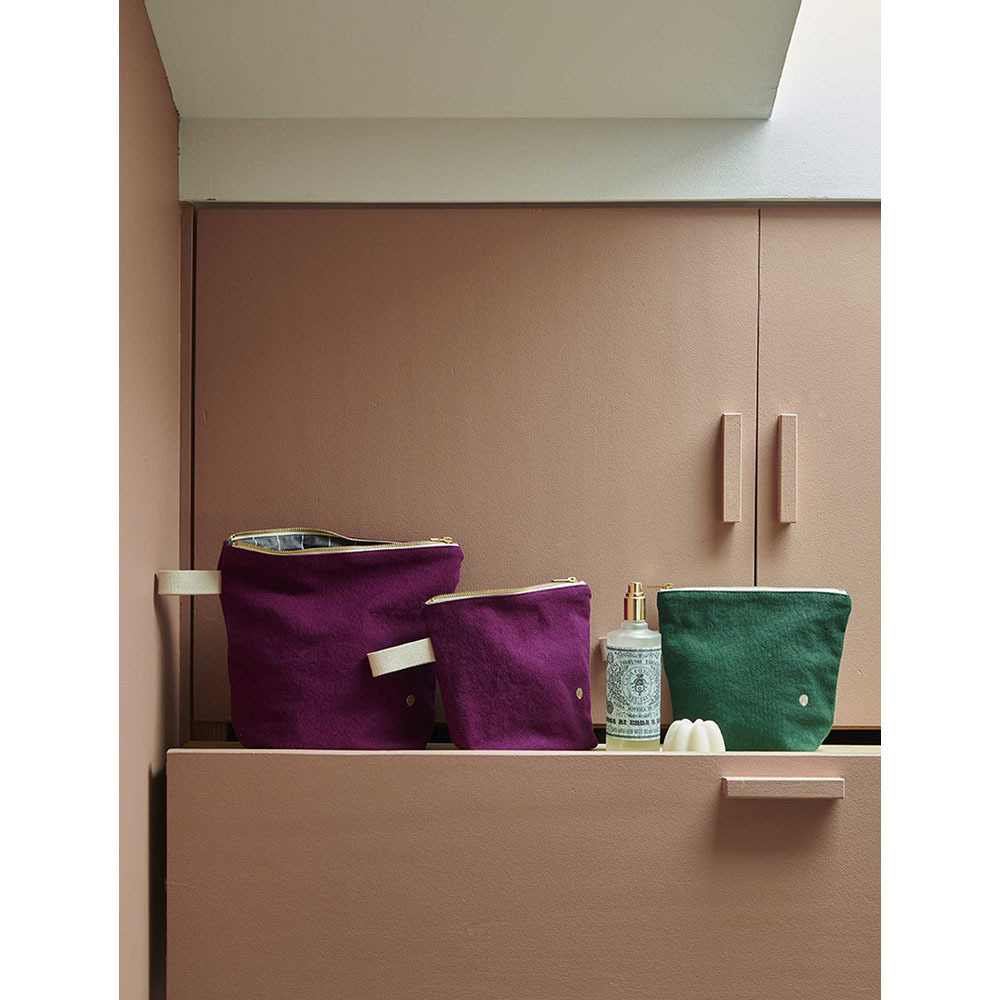 法國La cerise sur le gâteau 有機棉防水手提收納袋-神秘紫(小)