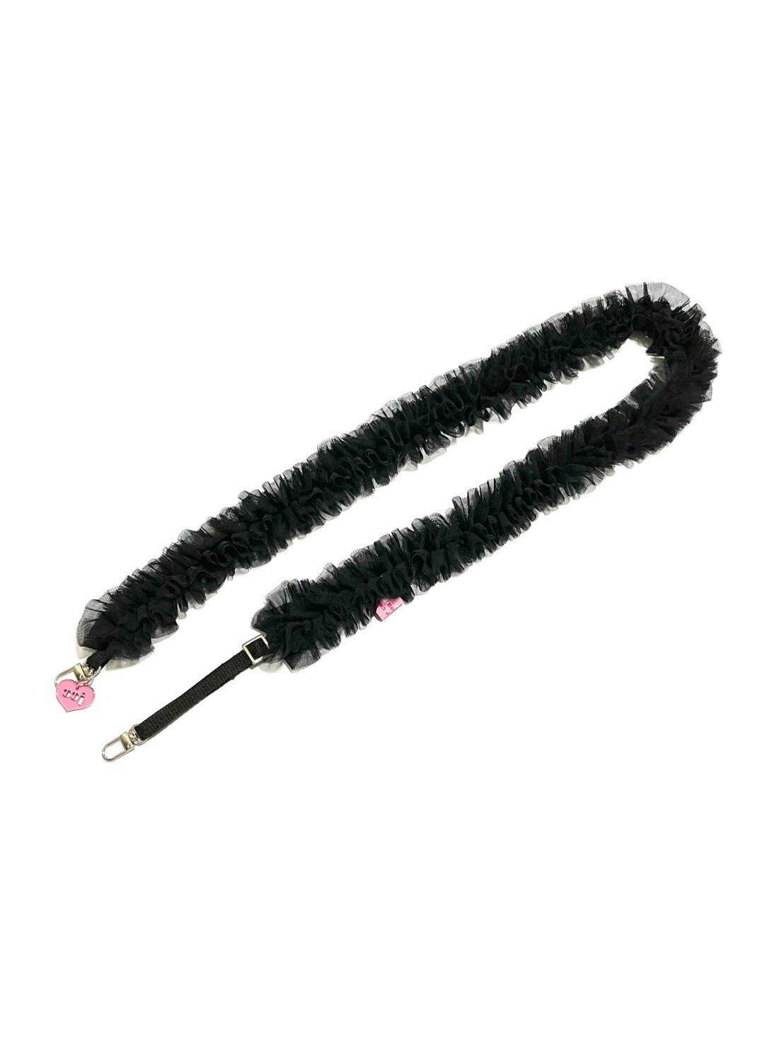 JCC 黑色網紗蕾絲背帶