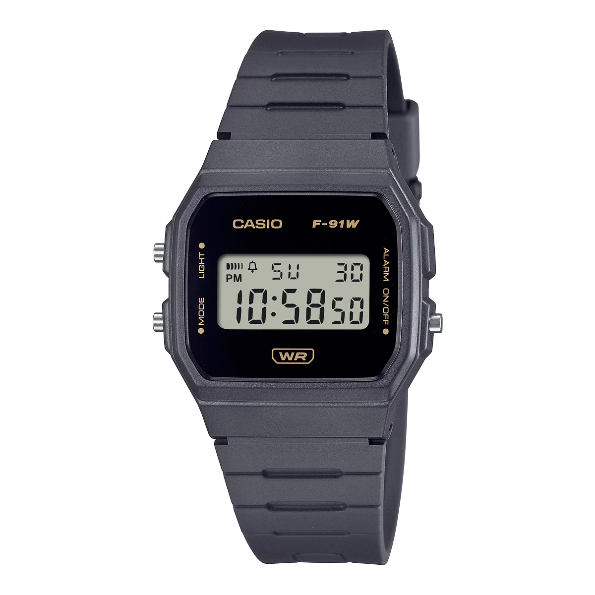 Casio F-91WB-8A 中裝 深灰色 方形復古跳字錶