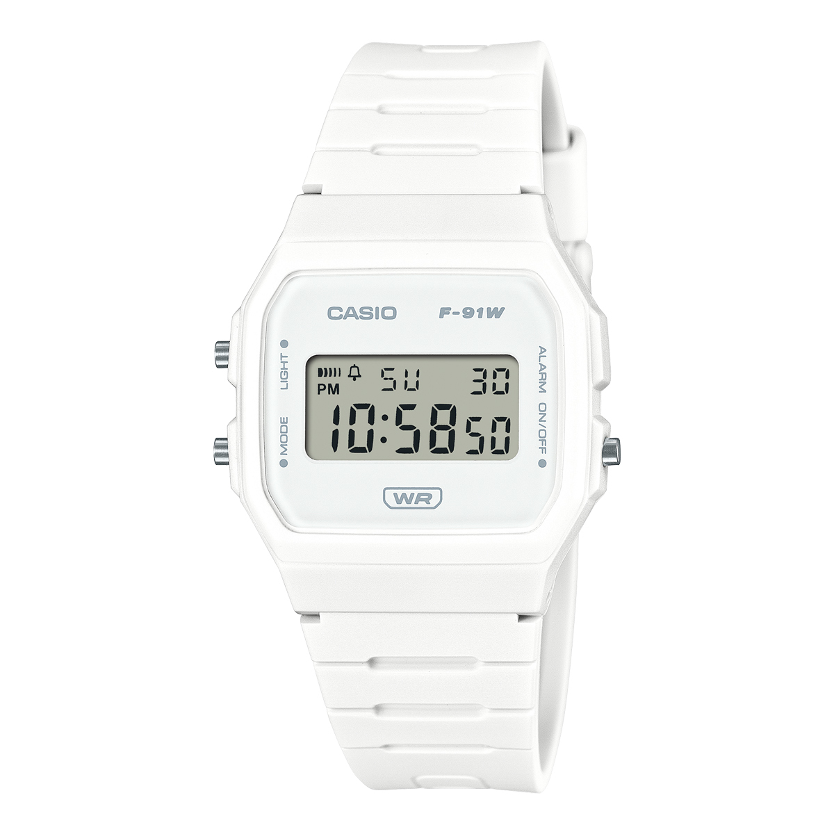 Casio F-91WB-7A 中裝 白色 方形復古跳字錶