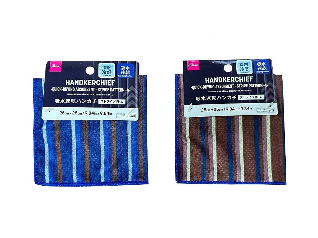 吸水快乾手帕/條紋A 25x25cm