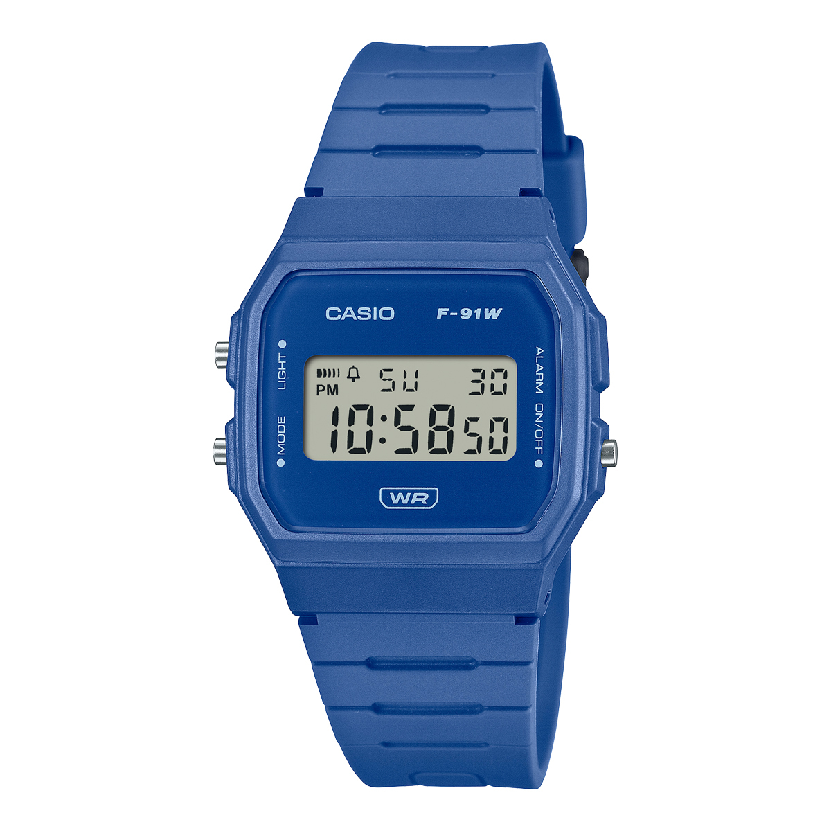 Casio F-91WB-2A1 中裝 藍色 方形復古跳字錶