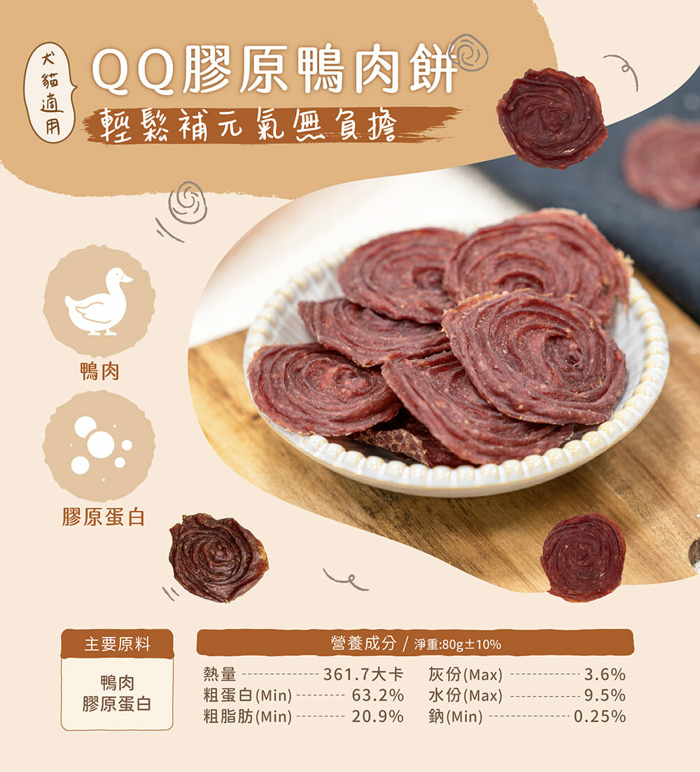 膠原鴨肉餅，輕鬆補元氣無負擔