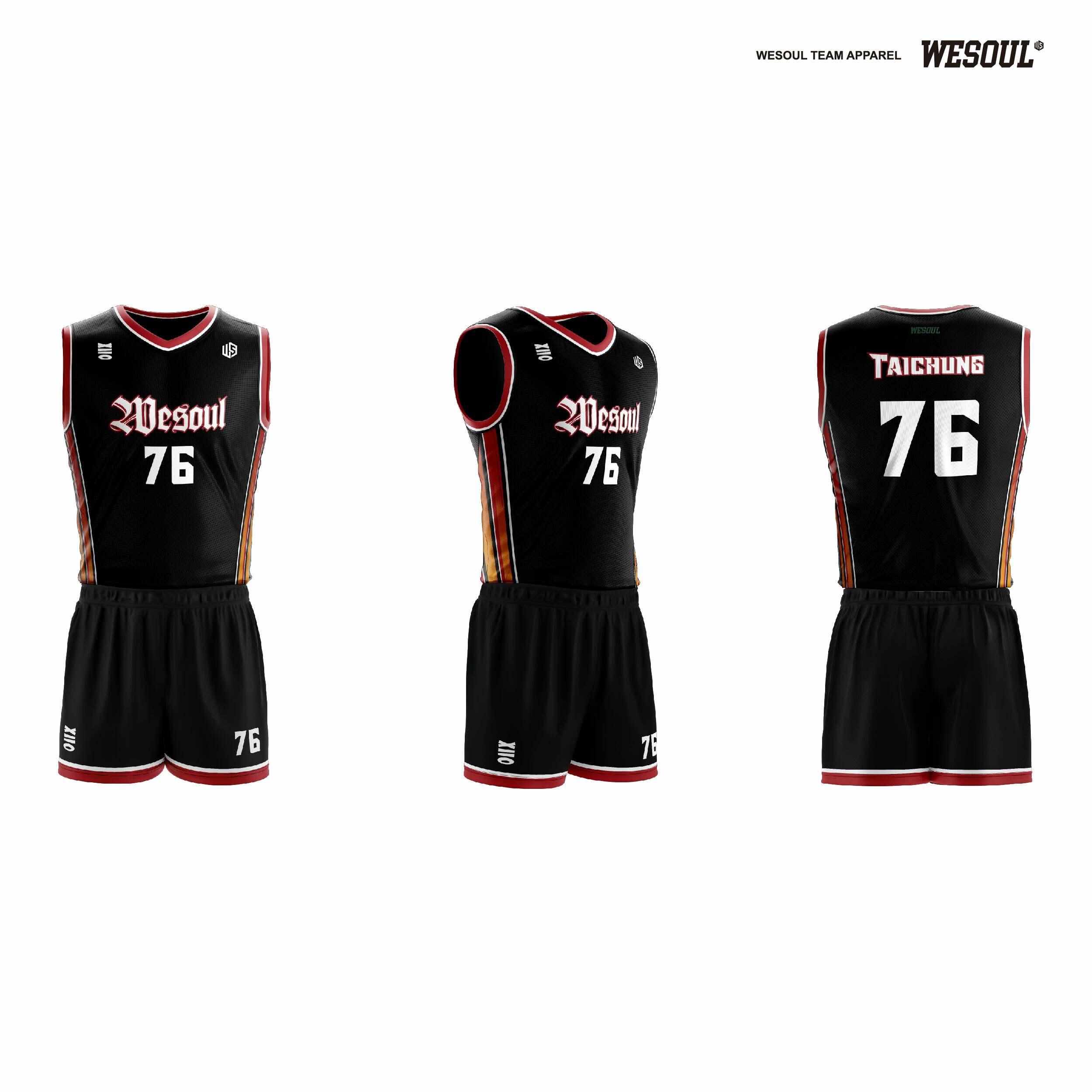 【WESOUL】WS24J038 【系列4 Basic】全客製籃球服