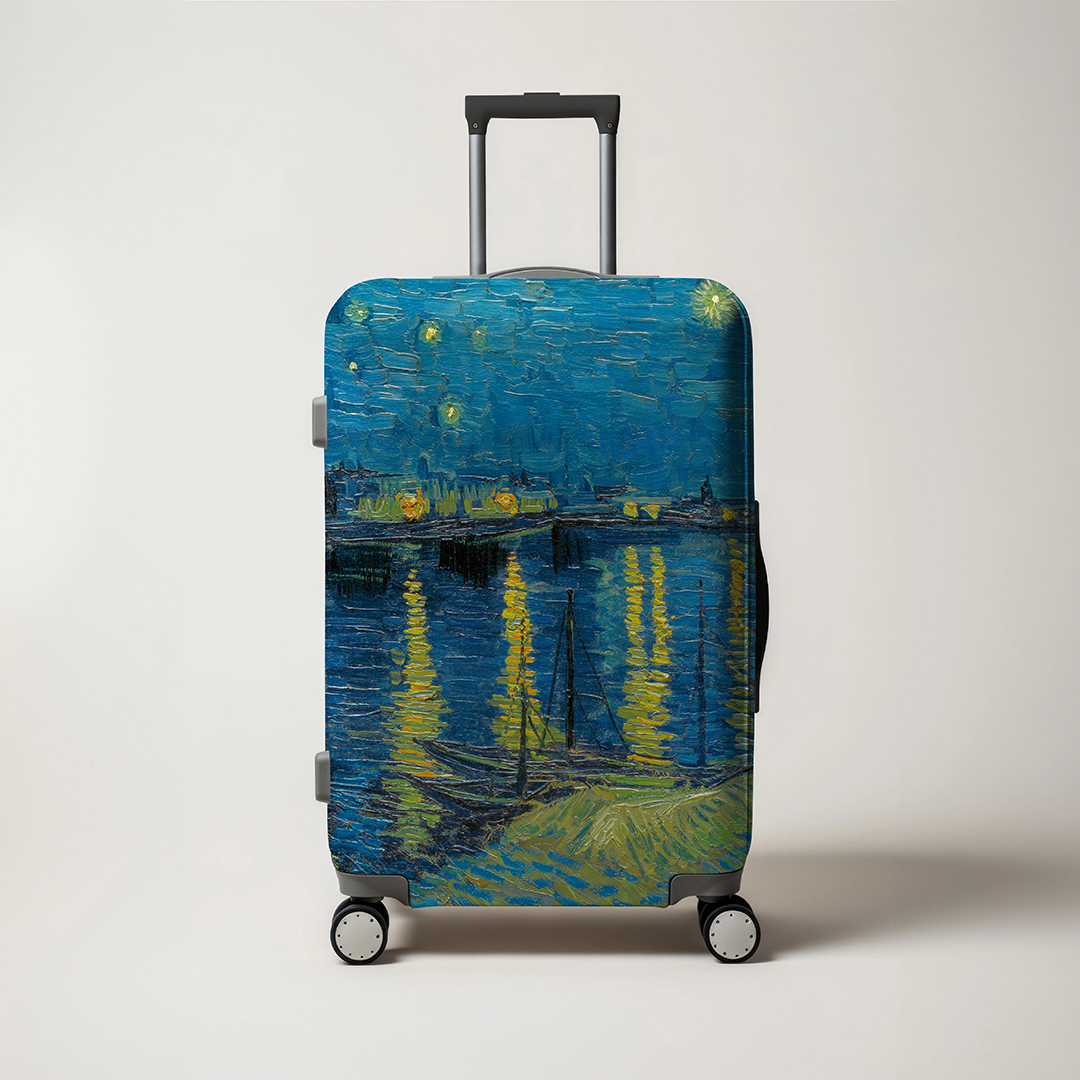 20吋藝術名畫行李箱｜梵谷《隆河上的星夜》