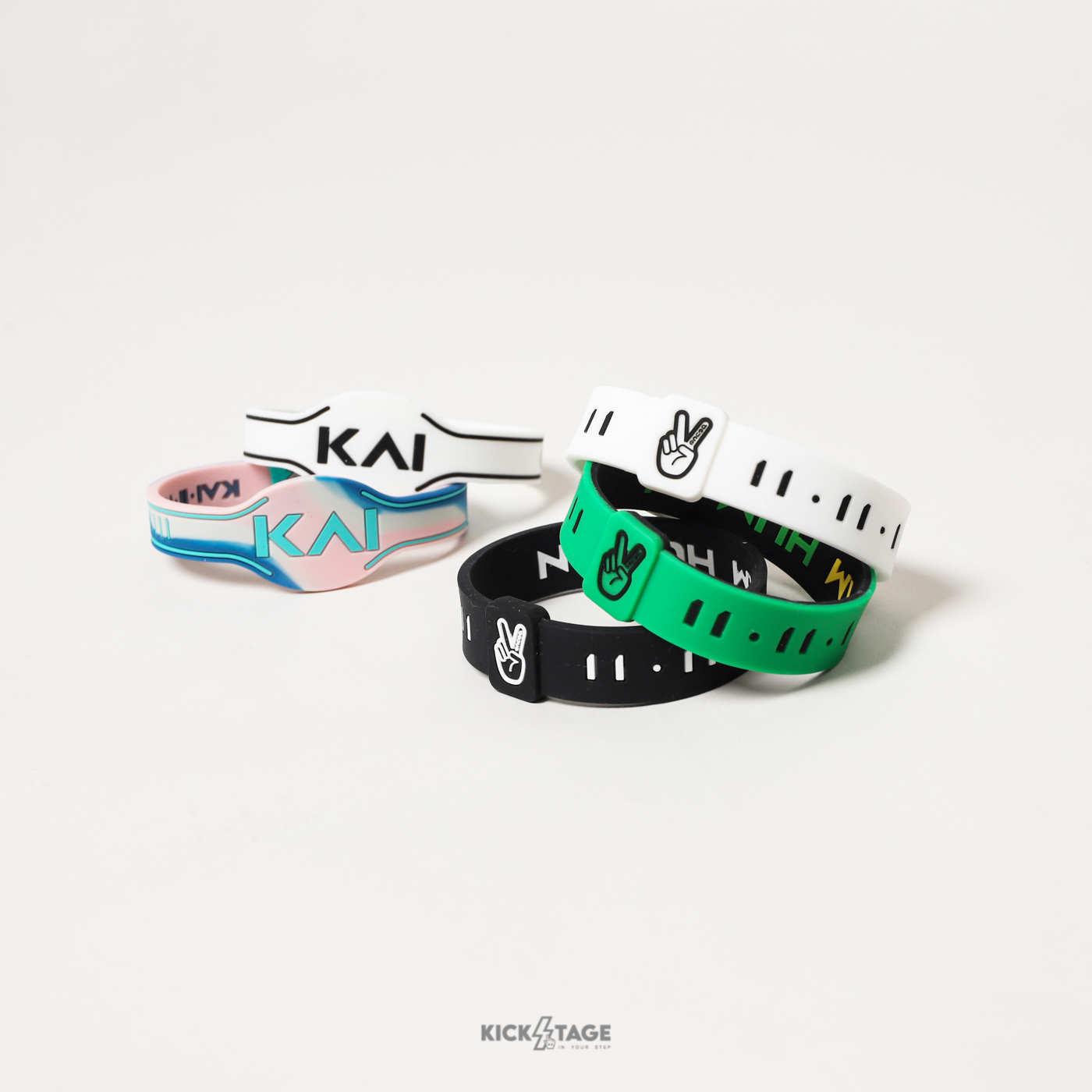 [售出無退換]一入 Deuce Brand Kaibands KAI Wristband 三款 寬版 穿搭 籃球 矽膠 運動手環【DEXKAI00】