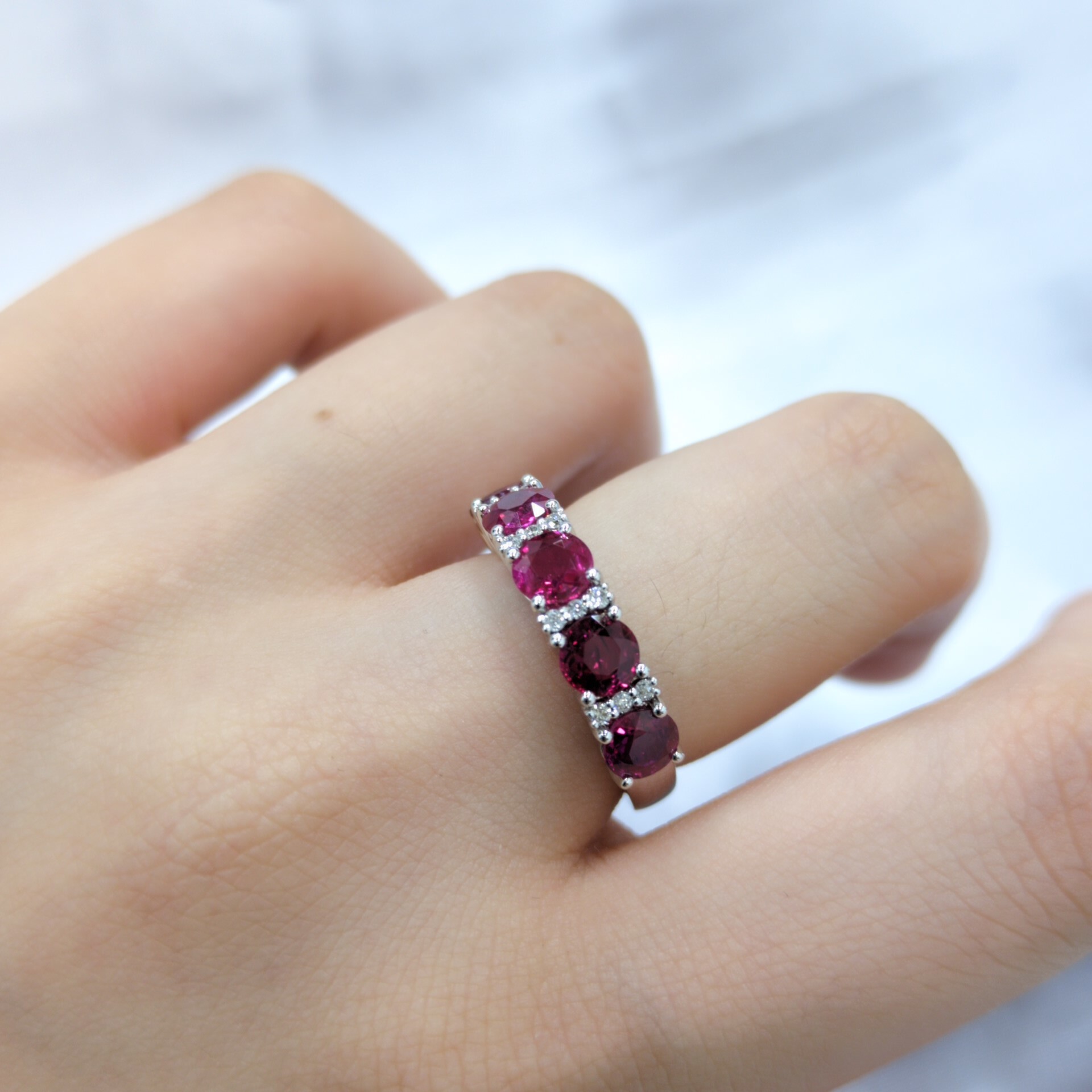 18K White Gold 2.04ct Ruby and Diamond Ring