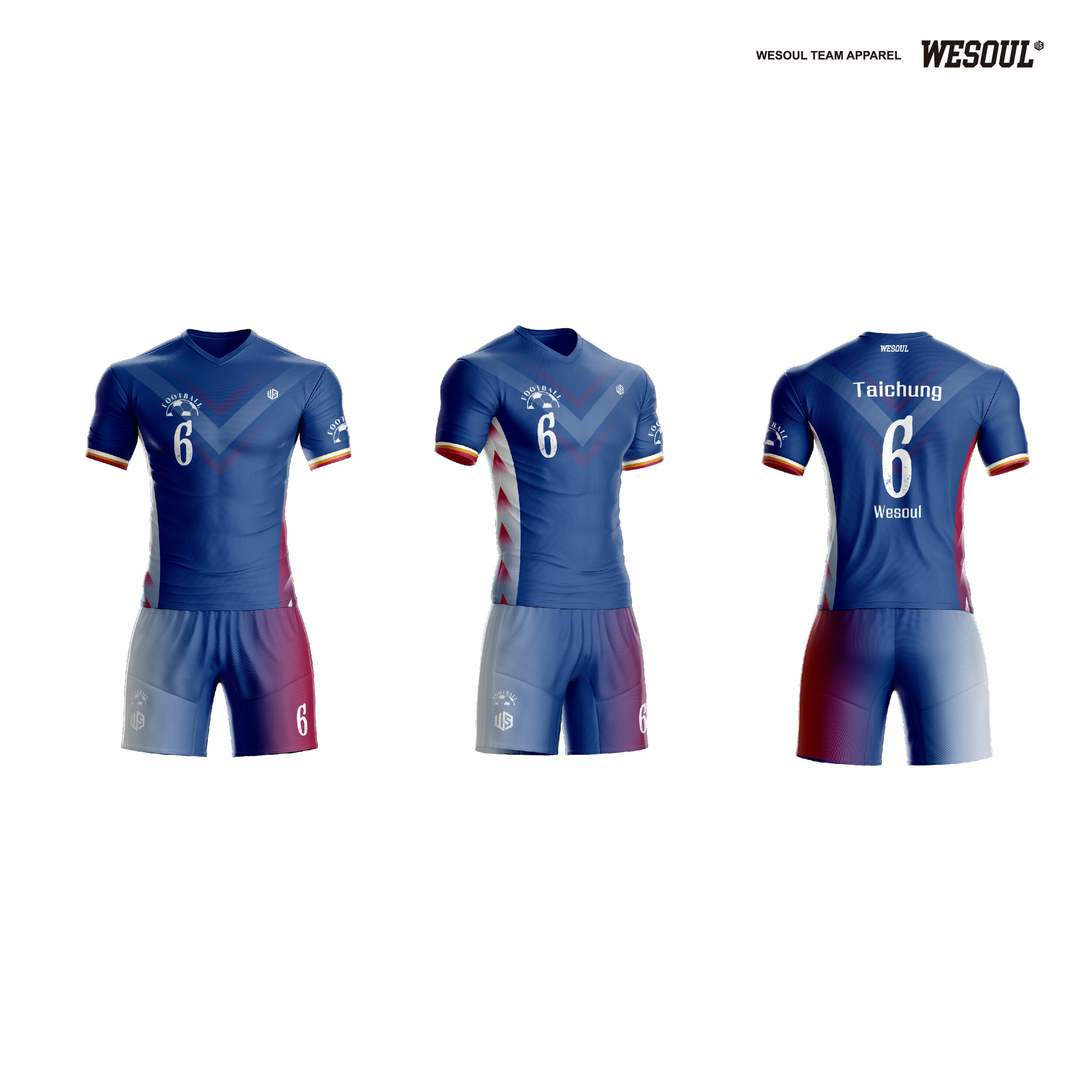 【WESOUL】WS24F002【系列4 Basic】足球/排球/羽球服