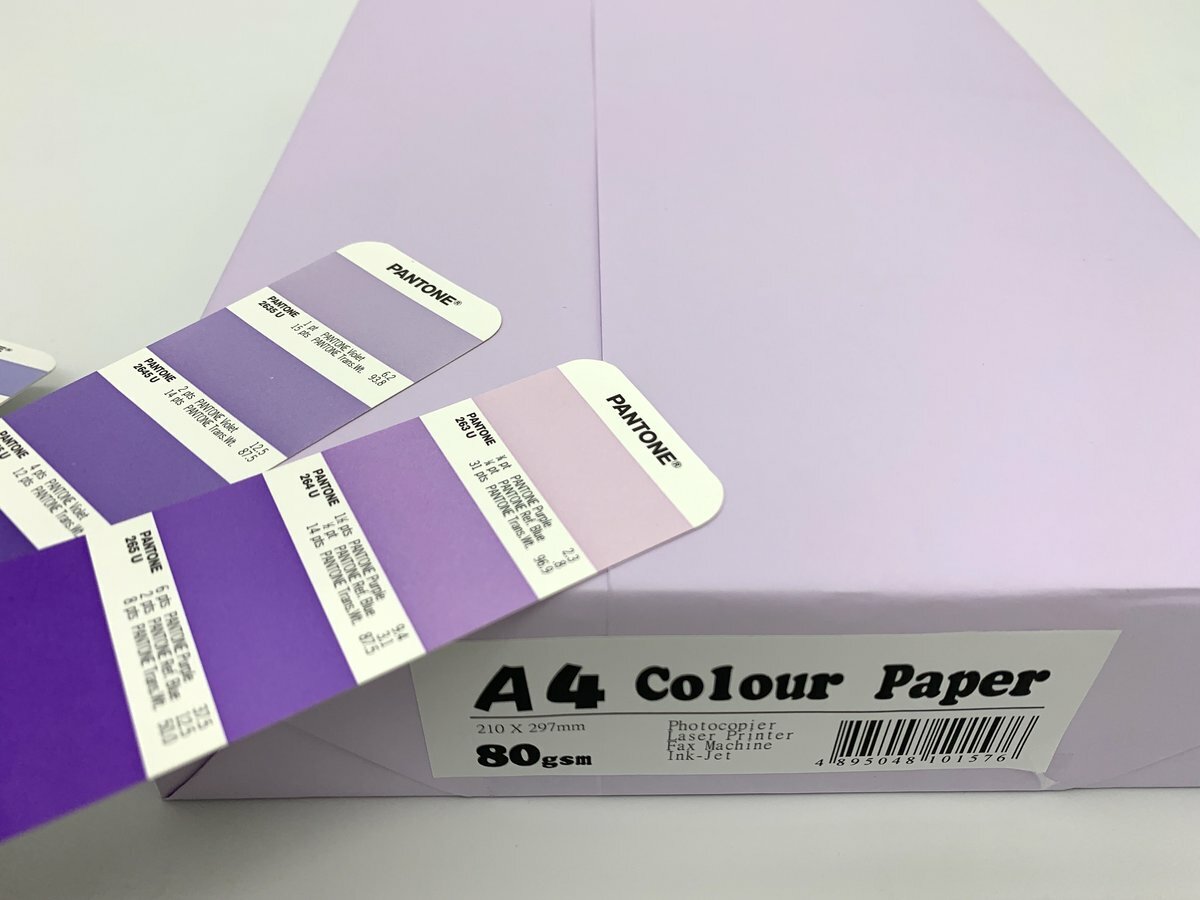 多致紙品 - 80克 A4 顔色影印紙 –紫色 (500張) a4紙