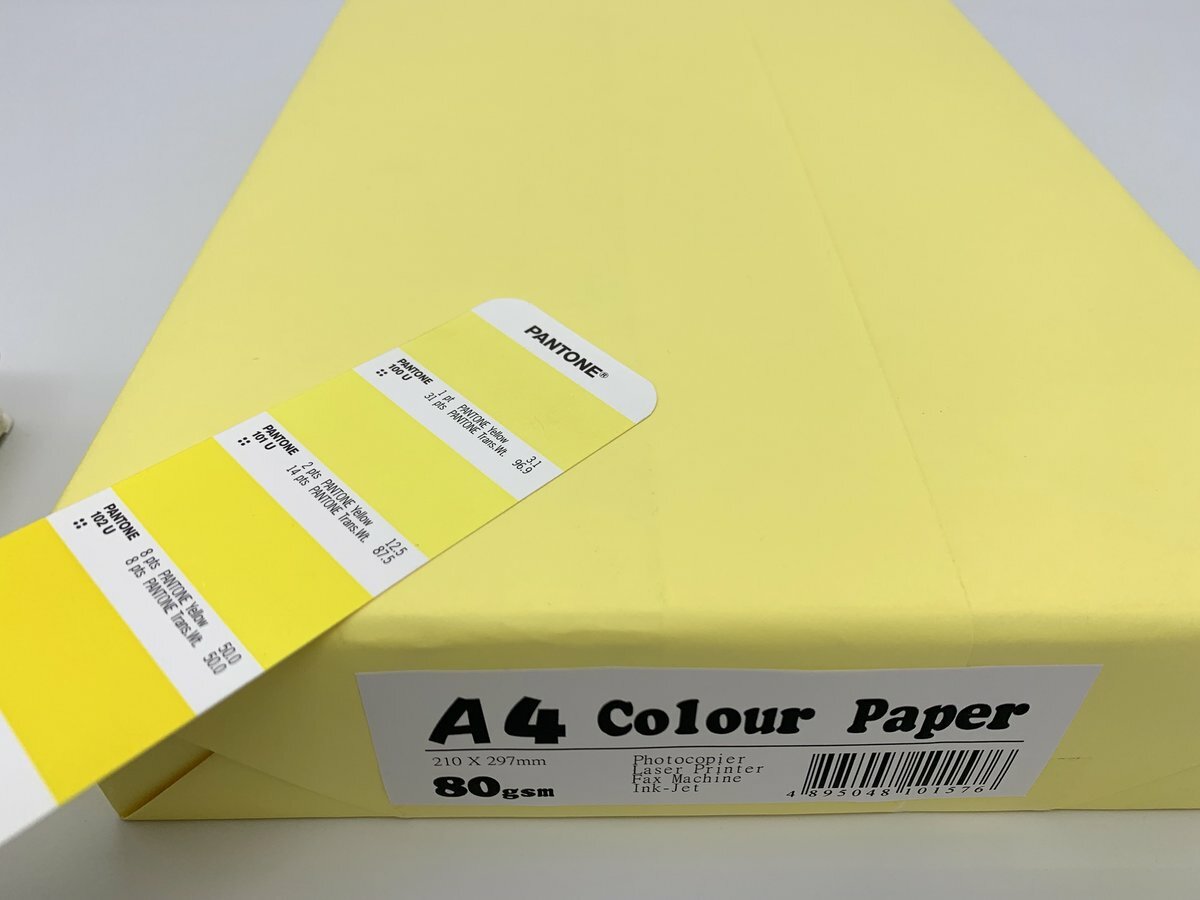 多致紙品 - 80克 A4 顔色影印紙 –黃色 (500張) a4紙
