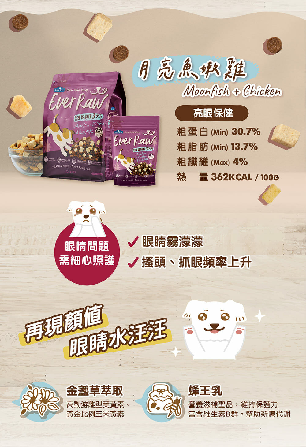 月亮魚嫩雞,亮眼保健,再現顏質,眼睛水汪汪