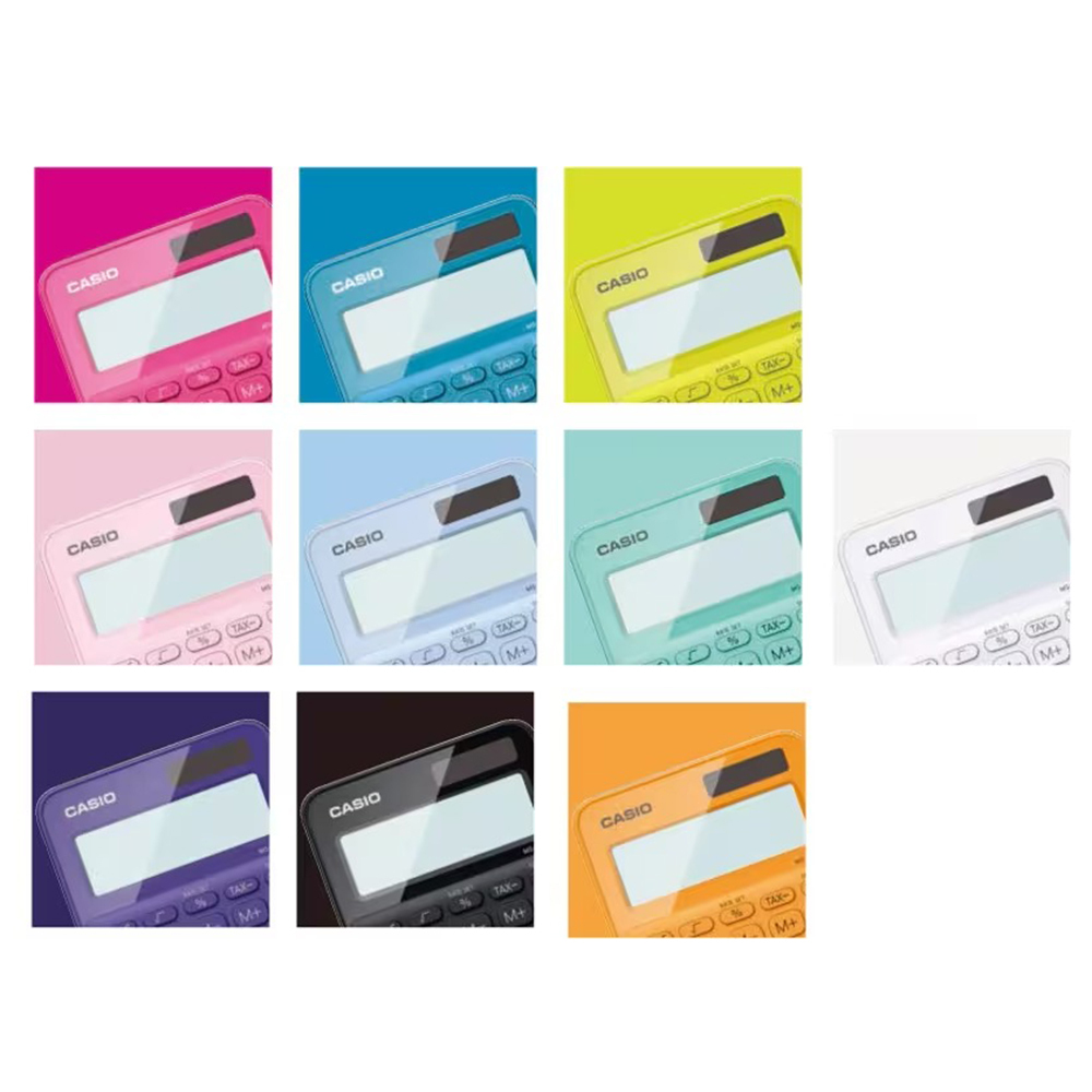 【CASIO 計算機】SL-310UC 馬卡龍多色  少女粉嫩 繽紛 超大顯示螢幕 10位 圓角 桌上型計算機