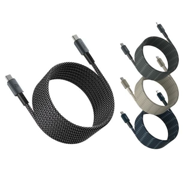 ADAM亞果元素 CASA MP100/200 USB-C 對 USB-C 240W 磁吸充電線 100/200cm