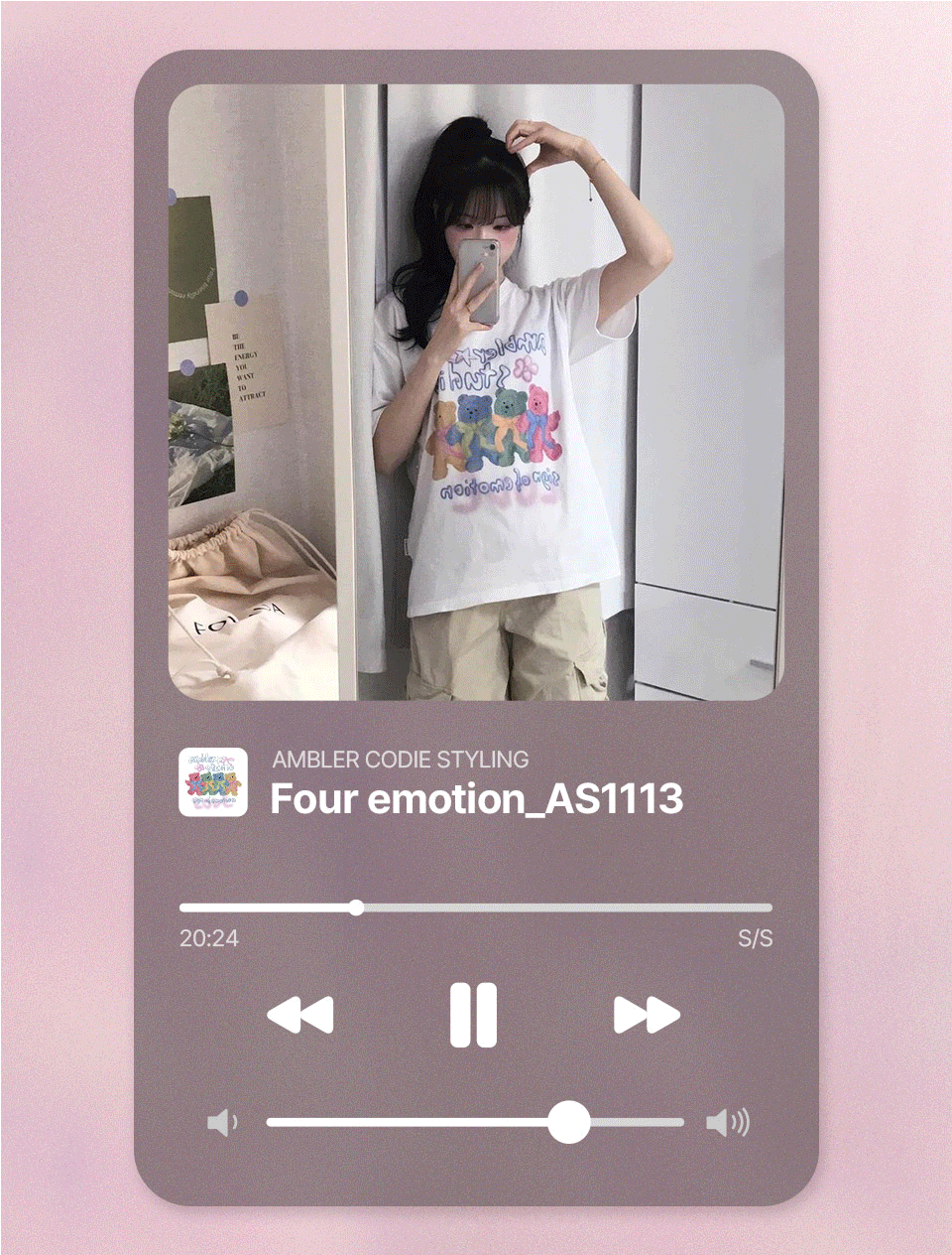 韓國品牌｜Ambler Unisex Four Emotion Overfit T-Shirt ( 2 Colours )