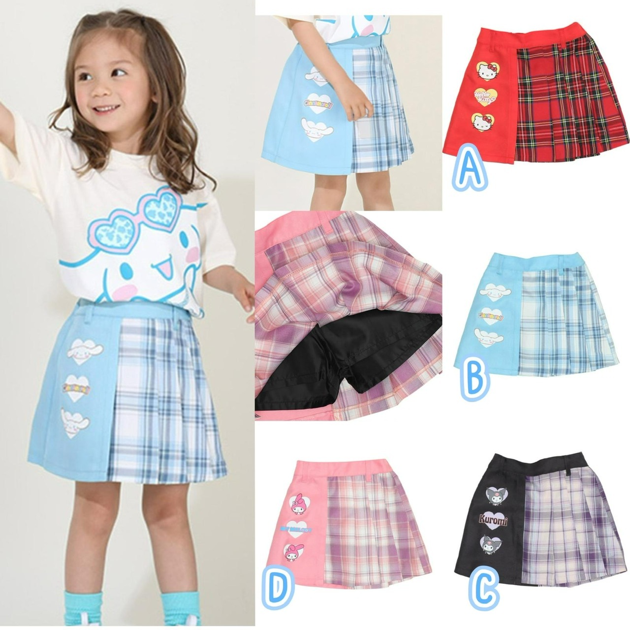 San*rio 女童百摺裙褲套裝-2401152