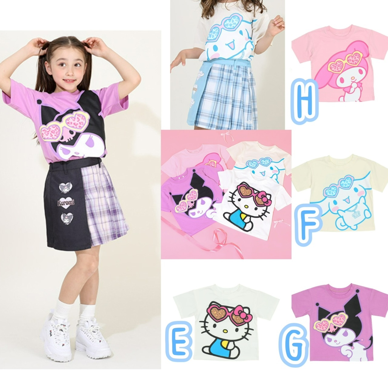 San*rio 女童百摺裙褲套裝-2401152