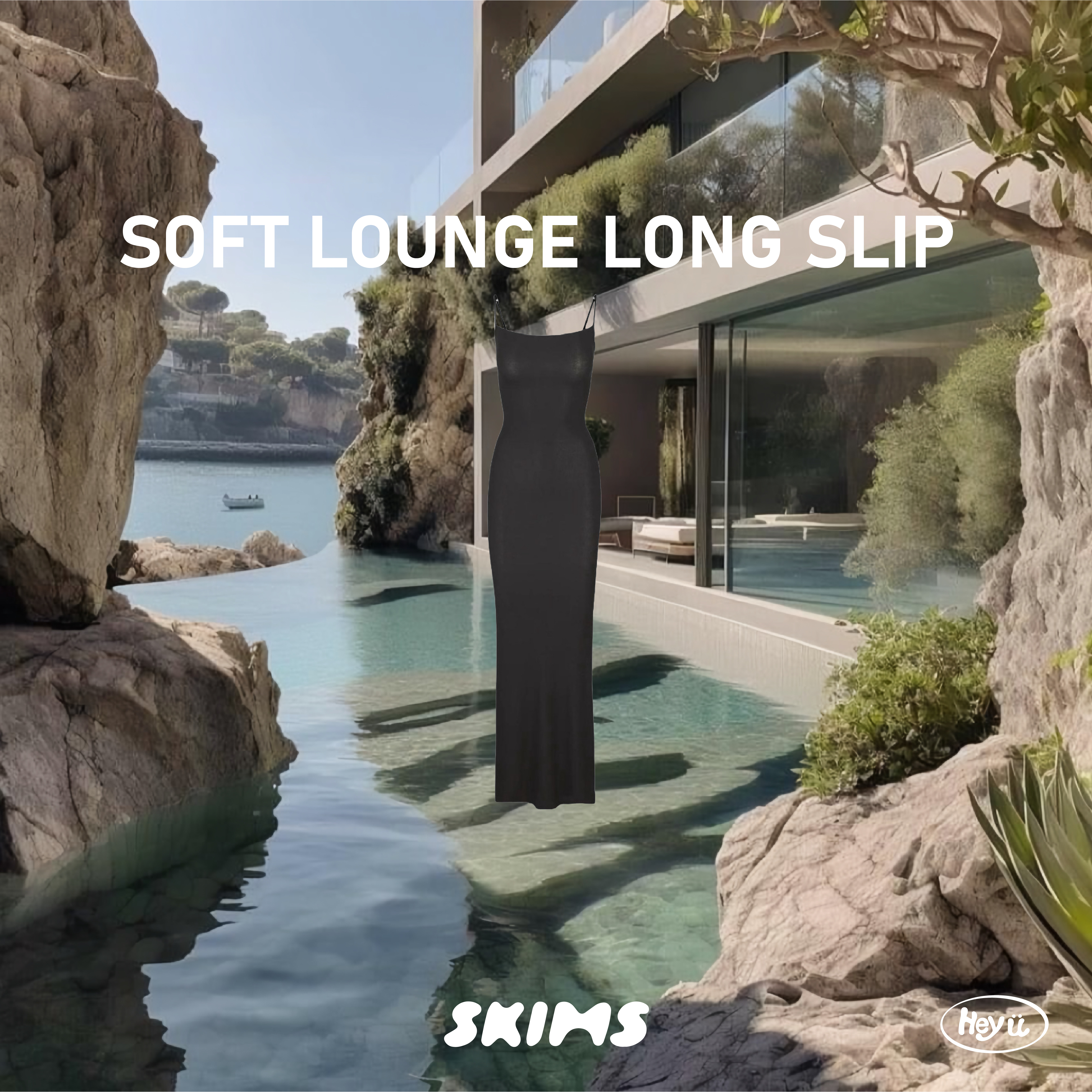 <❗國外代購❗>SKIMS SOFT LOUNGE LONG SLIP (黑)