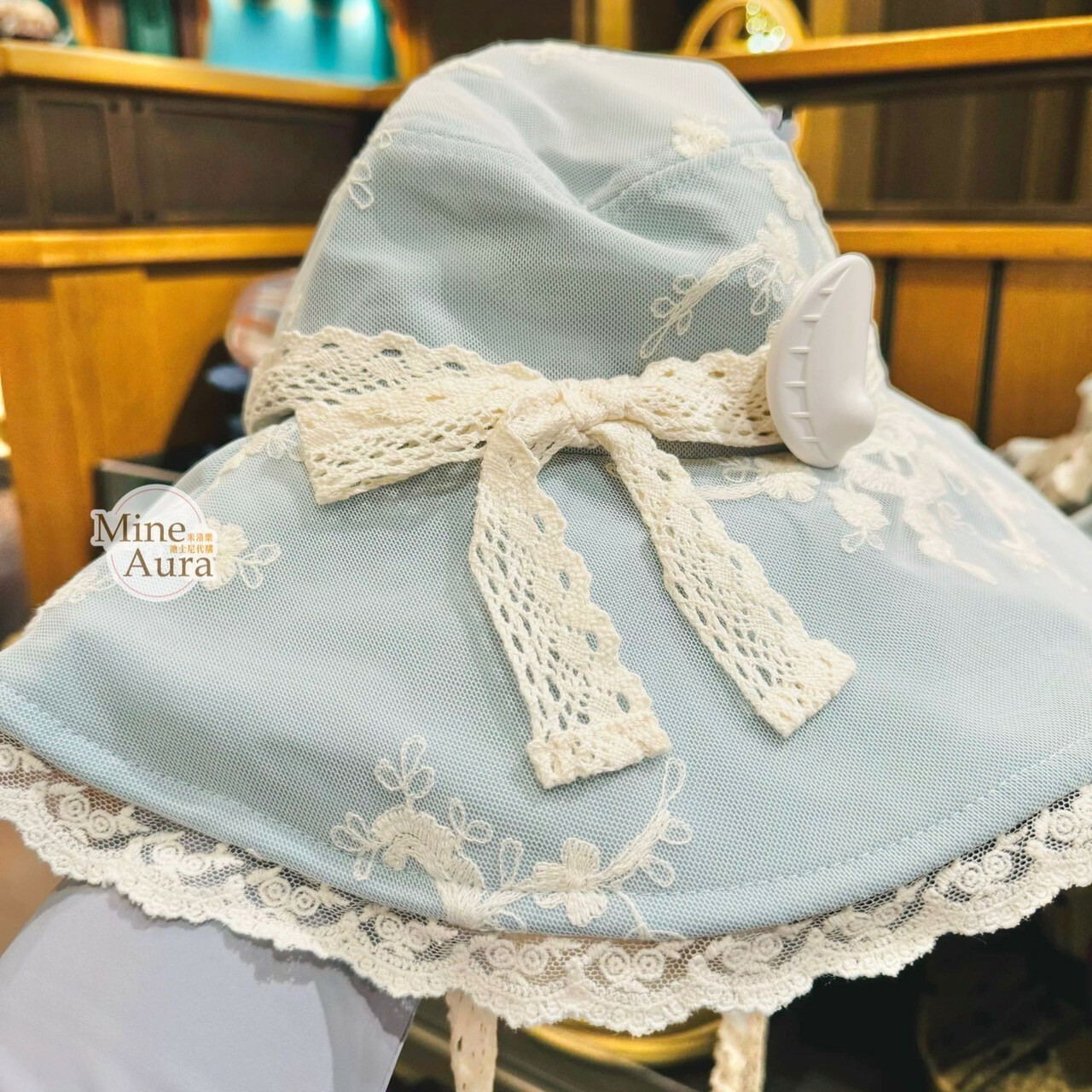 (限時特價) 仙杜瑞拉 Cinderella 蕾絲 蝴蝶結 造型 漁夫帽 遮陽帽 帽子 仙履奇緣 -上海迪士尼樂園