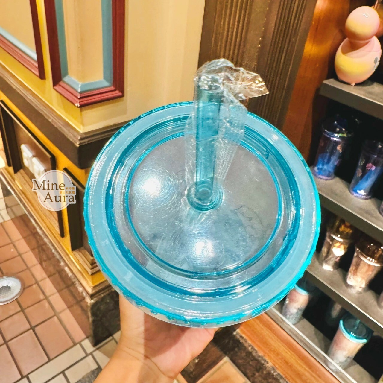 史迪奇 Stitch 抱抱 醜丫頭Scrump 圖案 閃粉 吸管 水杯 飲料杯 星際寶貝 Lilo & Stitch -上海迪士尼樂園